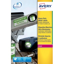 Poliestere adesivo l4715 bianco 20fg A4 99,1x67,7mm (8et/fg) laser avery