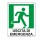 Cartello segnalatore -  25x31 cm - USCITA DI EMERGENZA (destra) - alluminio - Cartelli Segnalatori