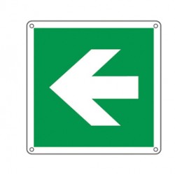 Cartello segnalatore - 12x12 cm - FRECCIA - alluminio - Cartelli Segnalatori