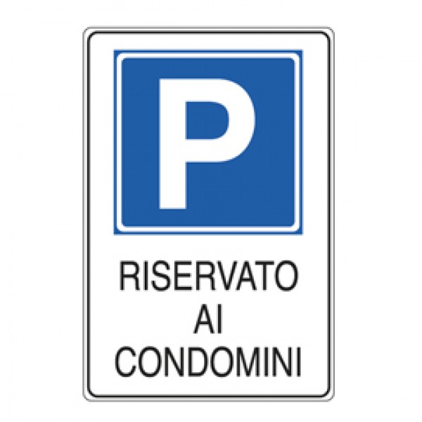 Cartello segnalatore - 20x30 cm - PARCHEGGIO RISERVATO AI CONDOMINI - alluminio - Cartelli Segnalatori Cartello segnalatore - 20x30 cm - PARCHEGGIO RISERVATO AI CONDOMINI - alluminio - Cartelli Segnalatori
