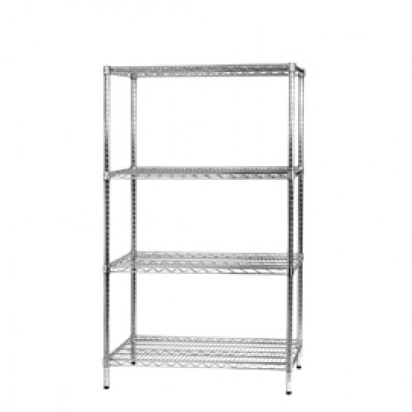 Kit scaffale Archimede - 4 ripiani - 60 x 90 x 160 cm - acciaio cromato - Serena Group Kit scaffale Archimede - 4 ripiani - 60 x 90 x 160 cm - acciaio cromato - Serena Group