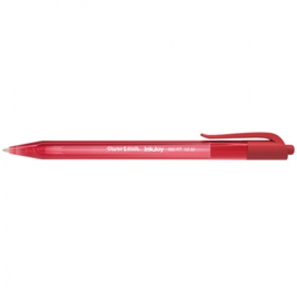 Penna a sfera a scatto Inkjoy 100 RT - punta 1,0mm - rosso - Papermate Penna a sfera a scatto Inkjoy 100 RT - punta 1,0mm - rosso - Papermate