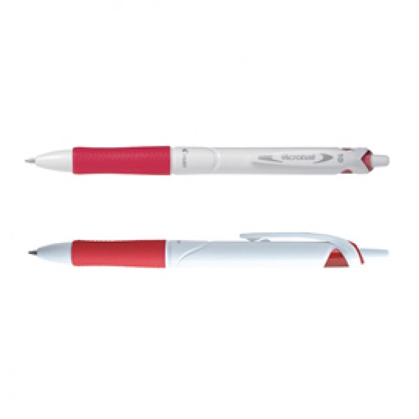 Penna a sfera a scatto Acroball Pure White Begreen - punta 1,0mm - rosso - Pilot Penna a sfera a scatto Acroball Pure White Begreen - punta 1,0mm - rosso - Pilot