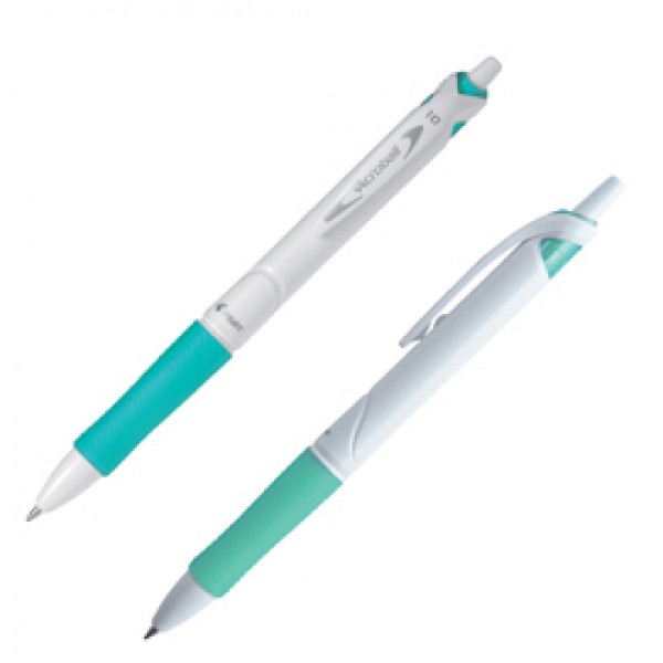 Penna a sfera a scatto Acroball Pure White Begreen - punta 1,0mm - verde  - Pilot