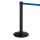 Colonnina segnapercorso Alfa nera - altezza 95 cm - nastro retrattile blu da 200 cm - Medial International