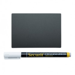 Targhette - 7,4x10,5 cm (A7) - nero - Securit - set 20 pezzi