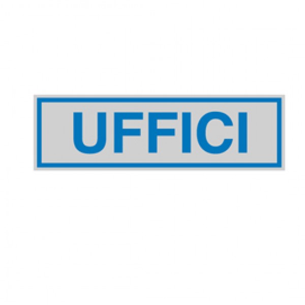 Targhetta adesiva - UFFICI - 165x50 mm - Cartelli Segnalatori
