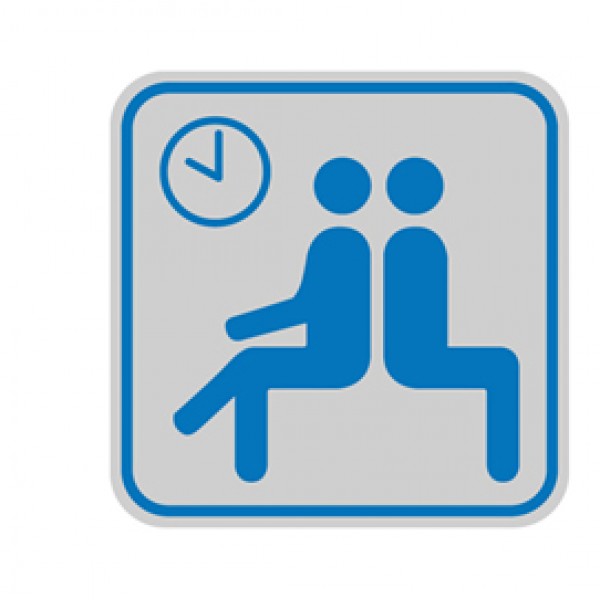 Targhetta adesiva - pittogramma Sala d'attesa - 82x82 mm - Cartelli Segnalatori Targhetta adesiva - pittogramma Sala d'attesa - 82x82 mm - Cartelli Segnalatori