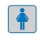 Targhetta adesiva - pittogramma Toilette donna - 82x82 mm - Cartelli Segnalatori