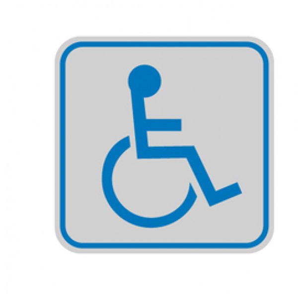 Targhetta adesiva - pittogramma Toilette disabili - 82x82 mm - Cartelli Segnalatori Targhetta adesiva - pittogramma Toilette disabili - 82x82 mm - Cartelli Segnalatori
