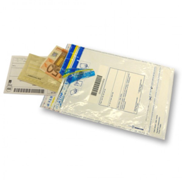 Busta di sicurezza - 16 x 22,5 cm - 70 micron - LDPE riciclabile - Viva - conf. 50 pezzi Busta di sicurezza - 16 x 22,5 cm - 70 micron - LDPE riciclabile - Viva - conf. 50 pezzi