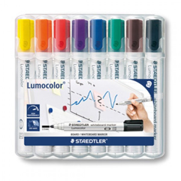 Marcatore cancellabile Lumocolor whiteboard 351 - tratto 2,0 mm - Staedtler - astuccio 8 pezzi Marcatore cancellabile Lumocolor whiteboard 351 - tratto 2,0 mm - Staedtler - astuccio 8 pezzi
