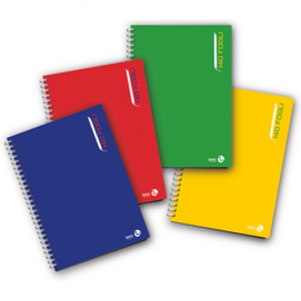 Blocco notes - spiralato sul lato lungo - 4mm - 22,3 x 29,7cm - 80gr - 140 fogli - BM Blocco notes - spiralato sul lato lungo - 4mm - 22,3 x 29,7cm - 80gr - 140 fogli - BM