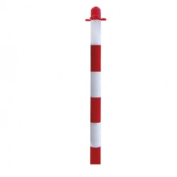 Paletto per colonnina di sicurezza - H 90 cm - bianco/rosso
