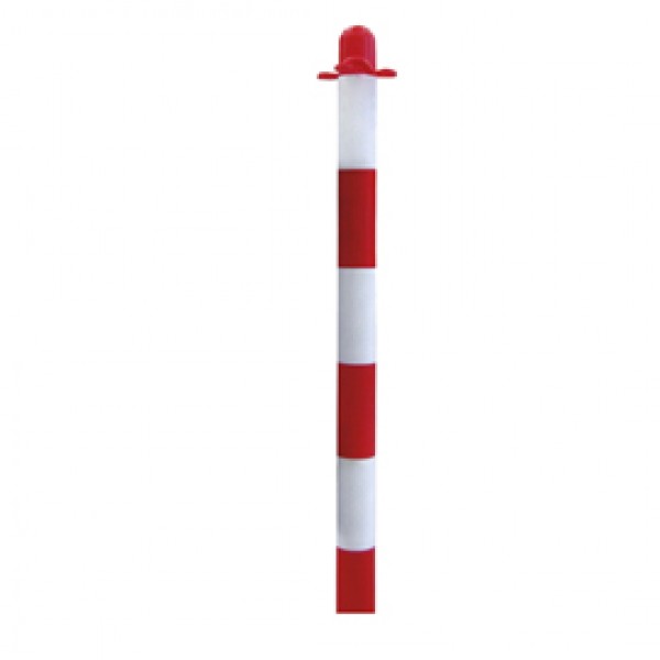 Paletto per colonnina di sicurezza - H 90 cm - bianco/rosso