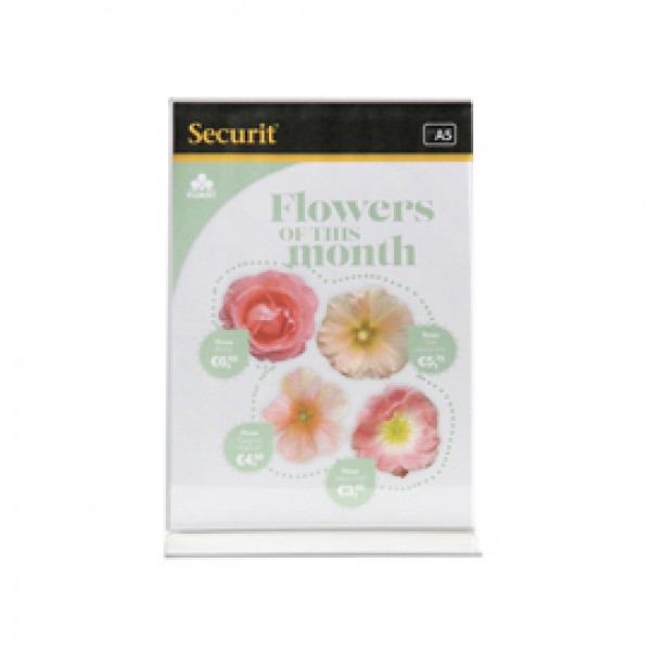 Display Portamenù a T - 15x21 cm (A5) - Securit Display Portamenù a T - 15x21 cm (A5) - Securit