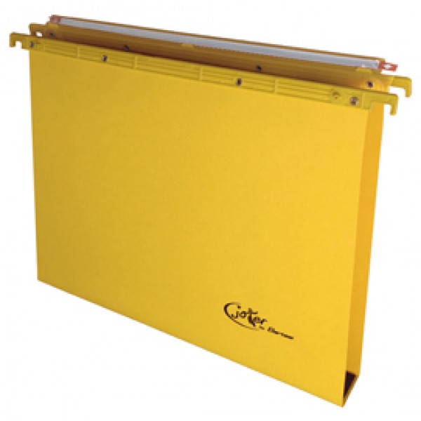 Cartella sospesa Joker - cassetto - interasse 39 cm - fondo U 3 cm - 37x25 cm - giallo - Bertesi Cartella sospesa Joker - cassetto - interasse 39 cm - fondo U 3 cm - 37x25 cm - giallo - Bertesi