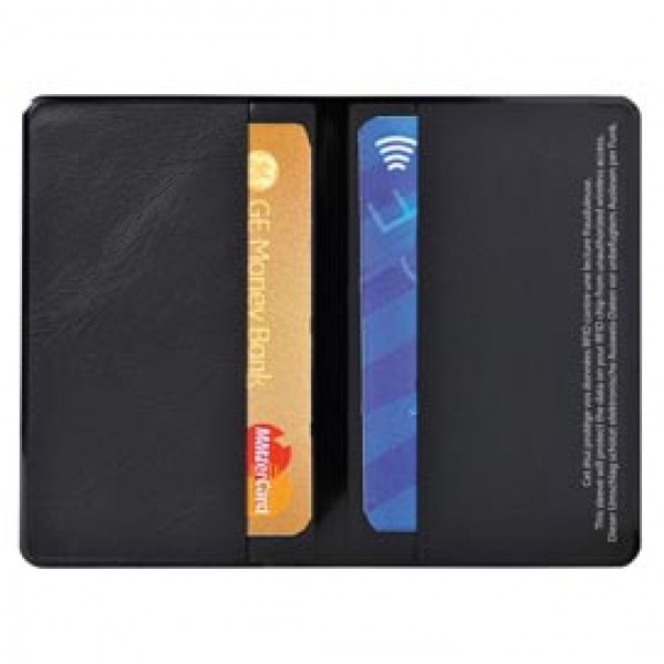 Portadocumenti RFID Hidentity® Doppio per bancomat/carta di credito - PVC - 9,5x6 cm - nero - Exacompta