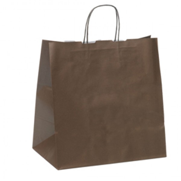 Shopper Large - maniglie cordino - 32 x 20 x 33 cm - carta kraft - avana - Mainetti Bags - conf. 25 pezzi