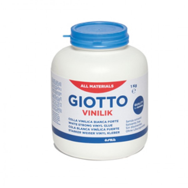 Colla vinilica Vinilik - barattolo 1 kg - bianco - Giotto Colla vinilica Vinilik - barattolo 1 kg - bianco - Giotto
