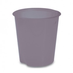 Cestino gettacarte E020 Modula - altezza 32,5 cm - diametro 31 cm - 16,5 lt - trasparente fumè - Fellowes