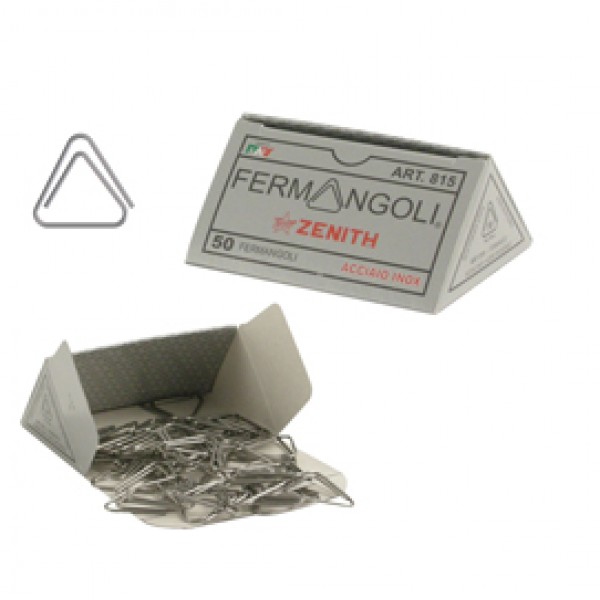 Fermangoli Zenith 815 - acciaio inox - Zenith - conf. 50 pezzi Fermangoli Zenith 815 - acciaio inox - Zenith - conf. 50 pezzi
