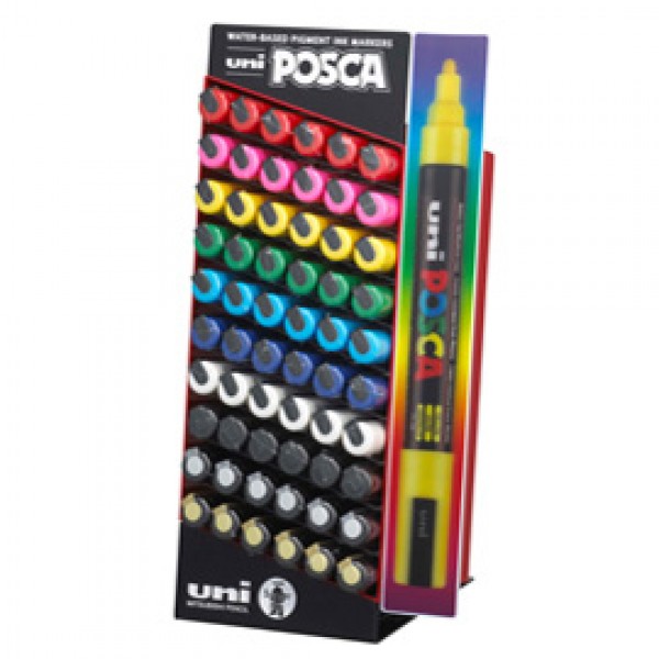 Marcatore Uni Posca PC5M - punta media 1,8 - 2,5 mm - colori assortiti - Uni Mitsubishi - expo 60 pezzi Marcatore Uni Posca PC5M - punta media 1,8 - 2,5 mm - colori assortiti - Uni Mitsubishi - expo 60 pezzi