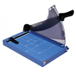 Taglierina a leva - A4 - 445x282 mm - 360 mm (A4) - capacità taglio 40 fg - con blocca lama - blu - Titanium