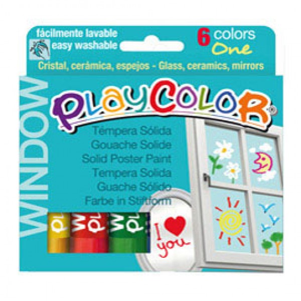 Window colors - 10gr - colori per vetro - Instant - astuccio 6 colori brillanti