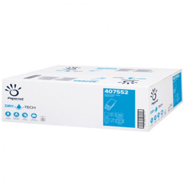 Asciugamani piegati a W Dry Tech - 2 veli - 18 gr - goffratura a onda - 20,3 x 32 cm - bianco - Papernet - conf. 100 pezzi Asciugamani piegati a W Dry Tech - 2 veli - 18 gr - goffratura a onda - 20,3 x 32 cm - bianco - Papernet - conf. 100 pezzi