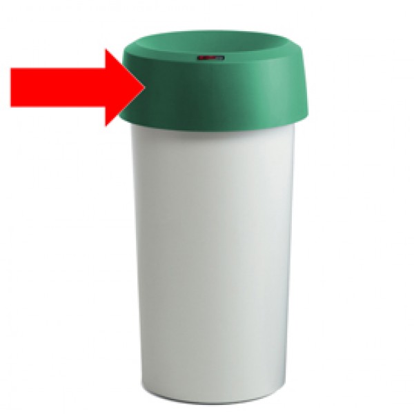 Coperchio per contenitore Modo Round - con fermasacco - 38x15 cm - anello verde - Rotho Coperchio per contenitore Modo Round - con fermasacco - 38x15 cm - anello verde - Rotho