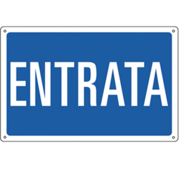 Cartello segnalatore - 30x20 cm - ENTRATA - alluminio - Cartelli Segnalatori Cartello segnalatore - 30x20 cm - ENTRATA - alluminio - Cartelli Segnalatori