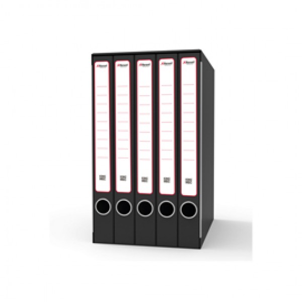 Gruppo registratori Sestetto - con 6 cartelle ad anelli - 25,5x34,5 cm - dorso 23 cm - grigio - Rexel Gruppo registratori Sestetto - con 6 cartelle ad anelli - 25,5x34,5 cm - dorso 23 cm - grigio - Rexel