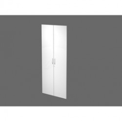 Coppia ante Agorà - per mobile contenitore alto - melaminico - con serratura - bianco - Artexport