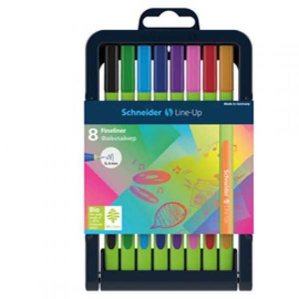 Fineliner Line-Up - punta 0,4mm - colori assortiti - Schneider - astuccio 8 colori Fineliner Line-Up - punta 0,4mm - colori assortiti - Schneider - astuccio 8 colori