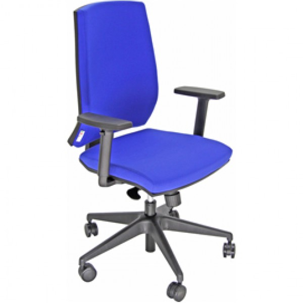 Poltrona semidirezionale LR1SE - con ruote e braccioli - ignifuga - blu - Unisit Poltrona semidirezionale LR1SE - con ruote e braccioli - ignifuga - blu - Unisit