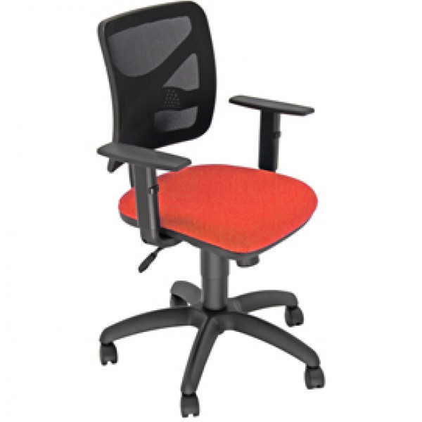 Seduta operativa Pentagon Y10 PNBE - con braccioli regolabili - rosso/nero - Unisit Seduta operativa Pentagon Y10 PNBE - con braccioli regolabili - rosso/nero - Unisit