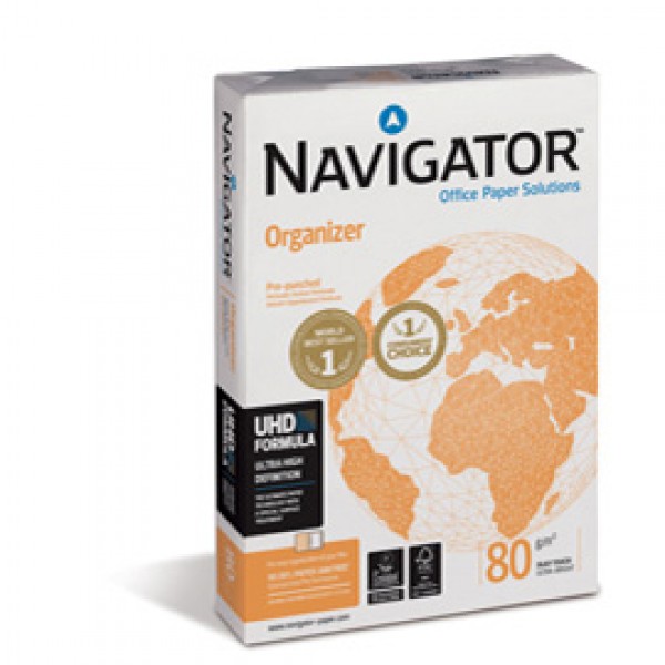 Carta Organizer - 2 fori - A4 - 80 gr - Navigator - conf. 500 fogli