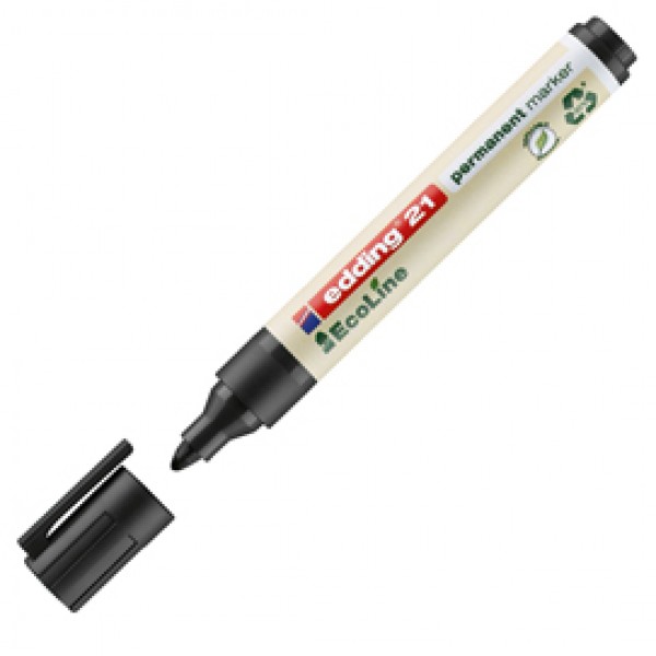 Marcatore 21 Ecoline - punta conica da 1,50-3,00mm - nero - inchiostro permanente - Edding Marcatore 21 Ecoline - punta conica da 1,50-3,00mm - nero - inchiostro permanente - Edding