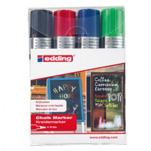 Marcatore Ending 4090 - punta scalpello 4,00 - 15,00 mm - Edding - busta 4 pezzi Marcatore Ending 4090 - punta scalpello 4,00 - 15,00 mm - Edding - busta 4 pezzi