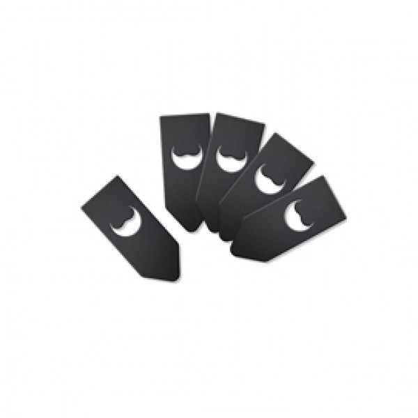 Targhette per bottiglia - 6,5x16 cm - nero - Securit - set 10 pezzi Targhette per bottiglia - 6,5x16 cm - nero - Securit - set 10 pezzi