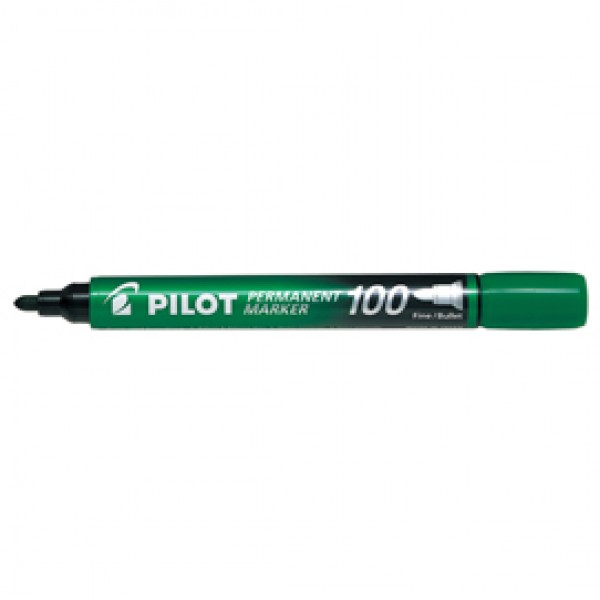 Marcatore Permanente Markers 100 - punta tonda 4,50mm - verde - Pilot Marcatore Permanente Markers 100 - punta tonda 4,50mm - verde - Pilot