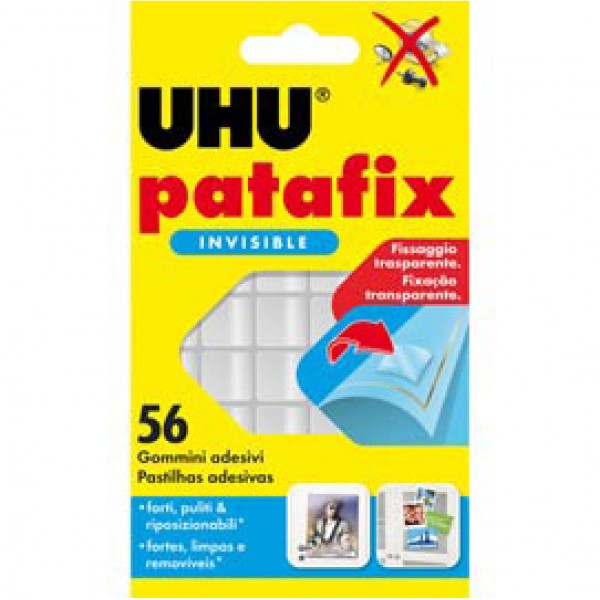 Supporti in gomma adesiva UHU® Patafix - invisibile - UHU® - conf. 56 pezzi