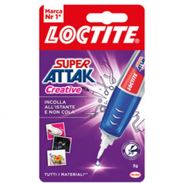 Colla Super Attak Creative - 3 gr - trasparente - Loctite Colla Super Attak Creative - 3 gr - trasparente - Loctite