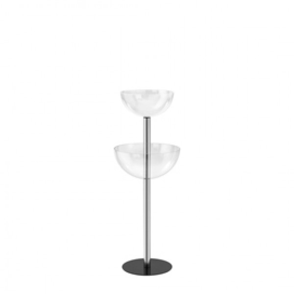 Espositore da terra con 2 semisfere contenitori - Ø 50 cm / Ø 40 cm - altezza 116 cm - Tecnostyl Espositore da terra con 2 semisfere contenitori - Ø 50 cm / Ø 40 cm - altezza 116 cm - Tecnostyl