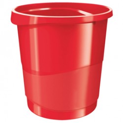 Cestino gettacarte Europost VIVIDA - 25,8 x28,5 cm - altezza 32,2 cm - 14 lt - rosso - Esselte