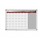 Planner magnetico mensile - 90x60 cm - silver - Bi-Office