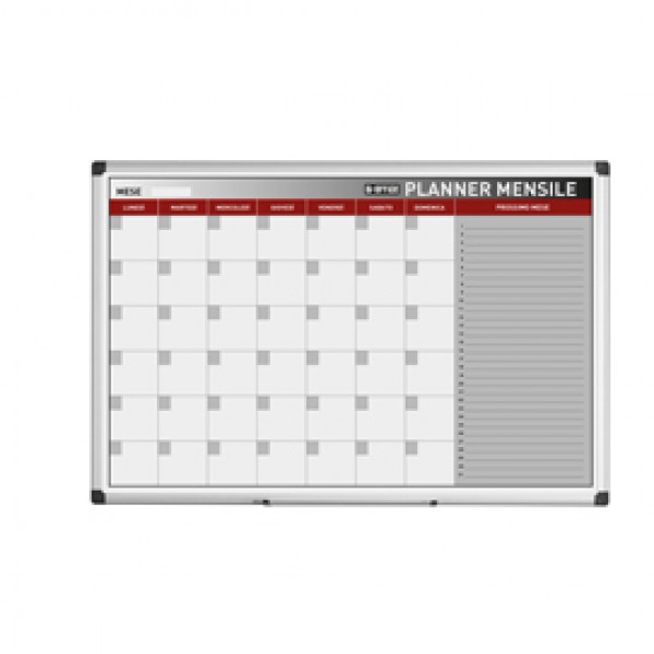 Planner magnetico mensile - 90x60 cm - silver - Bi-Office Planner magnetico mensile - 90x60 cm - silver - Bi-Office