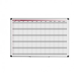 Planner magnetico annuale - 90x60 cm - silver - Bi-Office