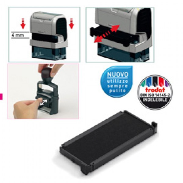 Tampone di ricambio 6/4914 - nero - Trodat - conf. 2 pezzi Tampone di ricambio 6/4914 - nero - Trodat - conf. 2 pezzi